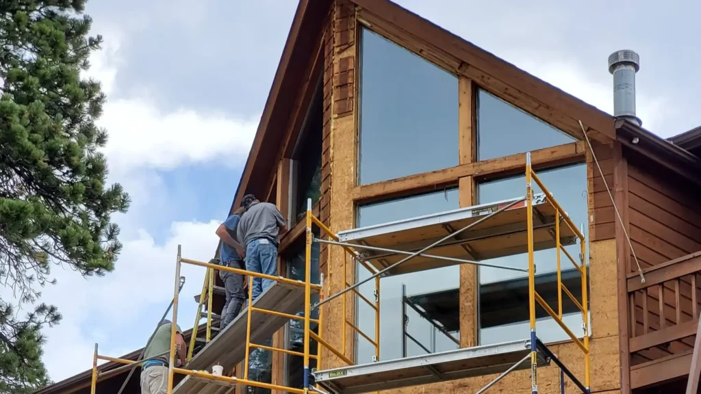 exterior glass installation
